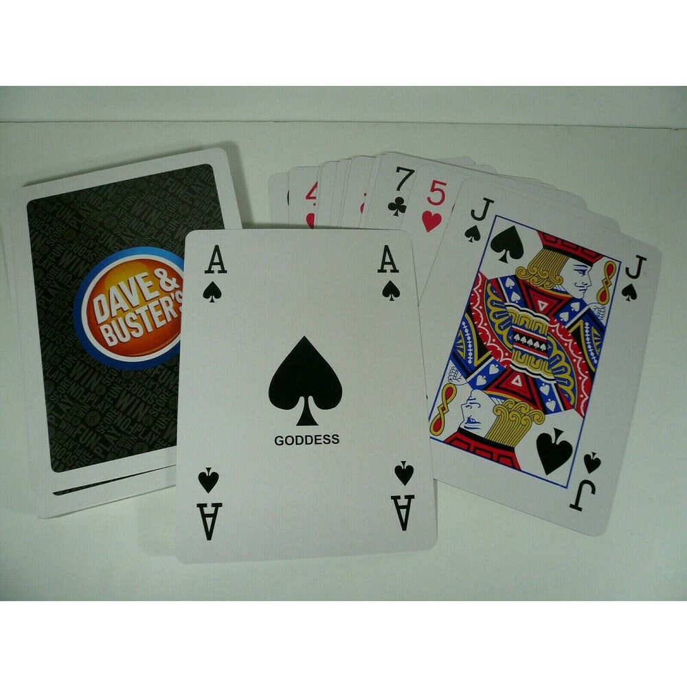 Dave & Buster's Oversized Deck of Playing Cards 11" x 8" by Goddess
